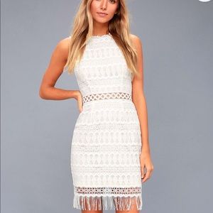 Kenna White Crochet Lace Lulus Dress